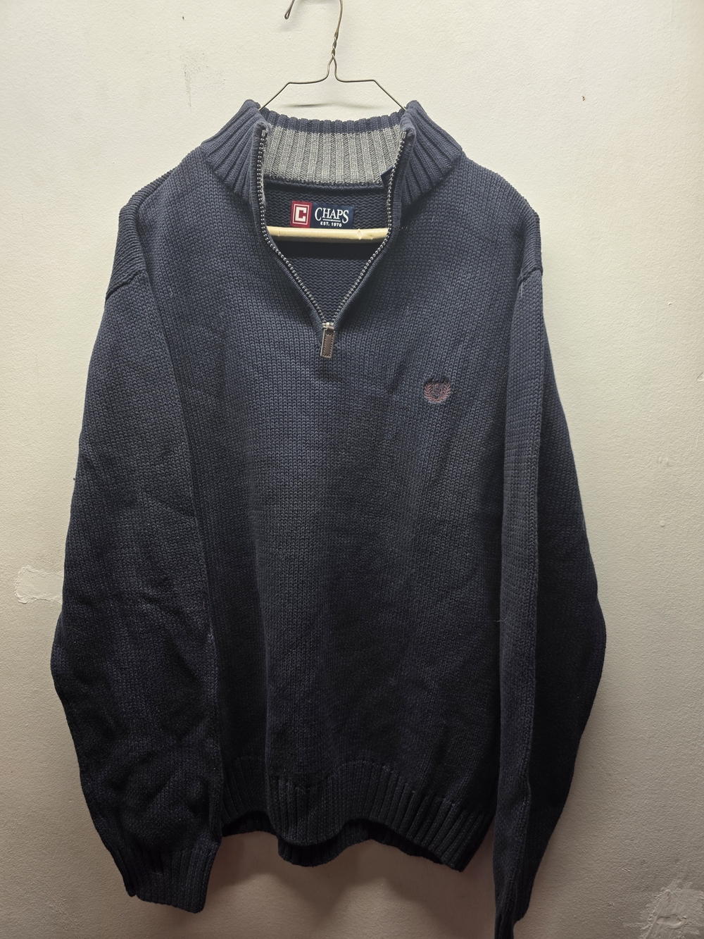 Chaps Men’s Half-Zip Sweater - Navy